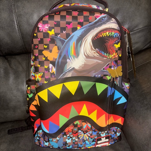Sprayground Multicolor Shark Kids Backpack